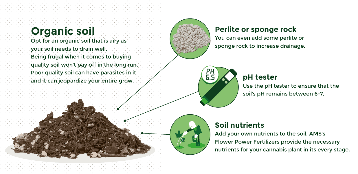 Testing soil pH for cannabis containers